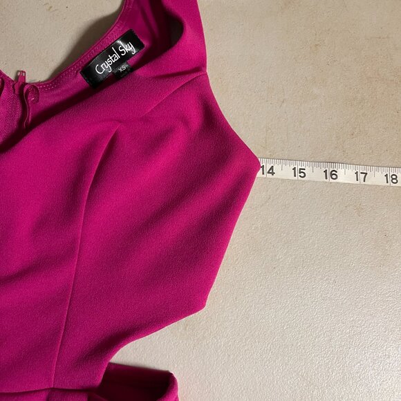 Crystal Sky Hot Pink Cutout Jumpsuit - XS - Barbiecore Chic ๐๐ฅ - Picture 10 of 10